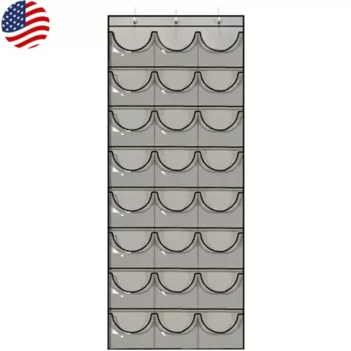 ZYLER- Wall Hanging Hat Organizer 24 Deep Pockets Behind Door Hat Protect Storage Rack