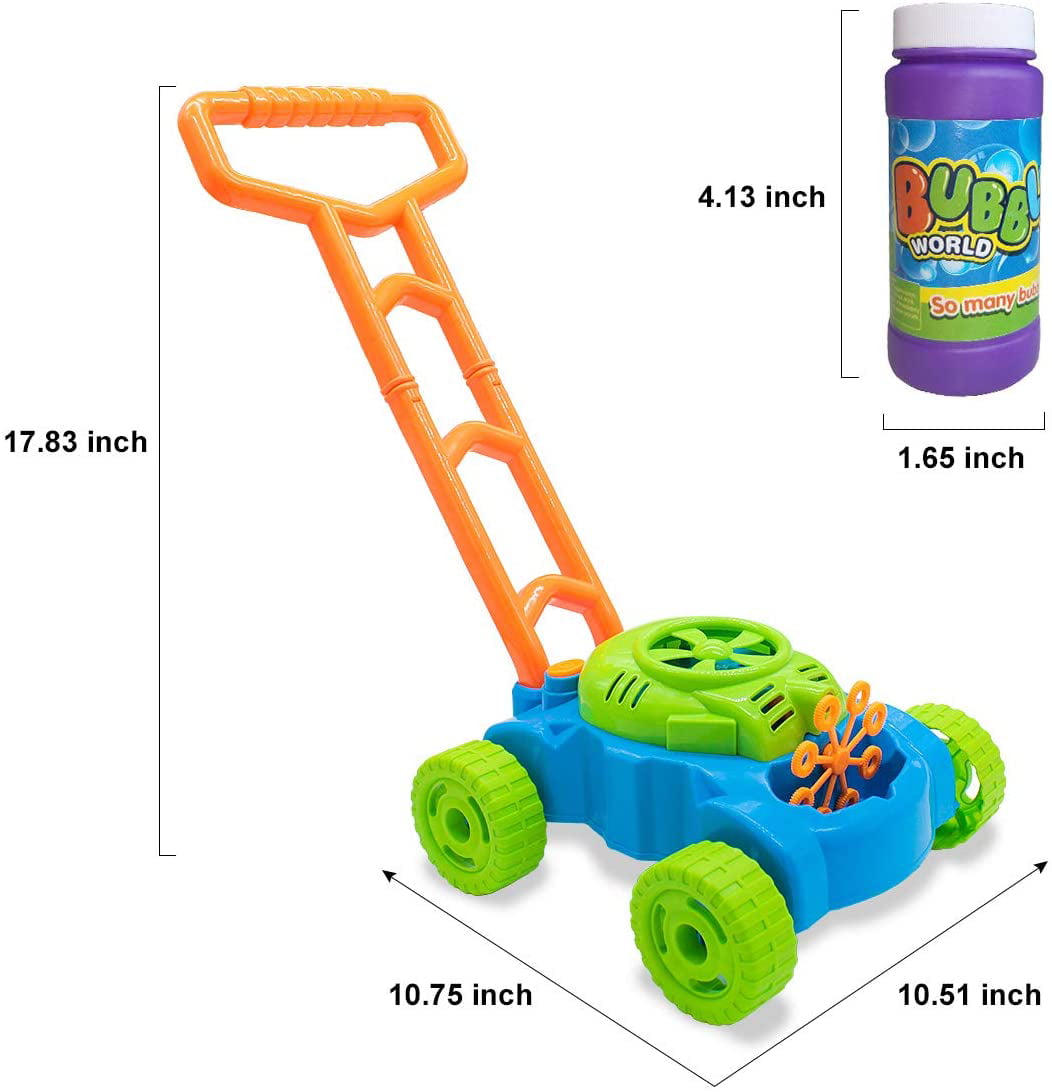 Lydaz Bubble Mower for Toddlers Kids Bubble Blower Machine Lawn Games Outdoor 