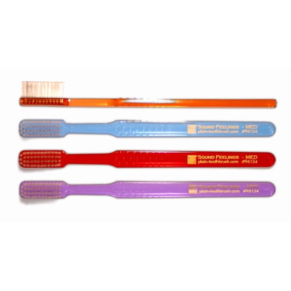 Cepillo de dientes Sound Feelings de cerdas medianas, paquete de 4 para adultos