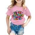 thumbnail image 2 of Girls' Tops Autism Awareness Short Sleeve Ribbed Casual Tee Girls Clothes Pink 11-12 Years, 2 of 4