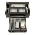 thumbnail image 2 of Leather Valet Box with Pen &amp; Watch Drawer - Tan Leather - 11W x 3H in., 2 of 5