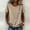 Beige, variant on Women's Round Neck Diagonal Button Short Sleeve Blouse Deep Moss Tone Solid Relaxed Fit Linen Summer Casual Tee Purple S