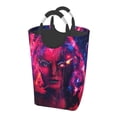 thumbnail image 1 of DouZhe 50L Rectangular Laundry Basket, Cyberpunk Futuristic Portrait Prints Waterproof Foldable Laundry Hamper with Aluminum Handles, 1 of 6