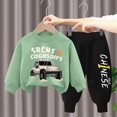 thumbnail image 2 of TOWED22 Girl Boys 2 Piece Outfits Print Graphic Crewneck Sweatshirt Top and Stretch Sweatpant Clothing Sets, 2 of 6