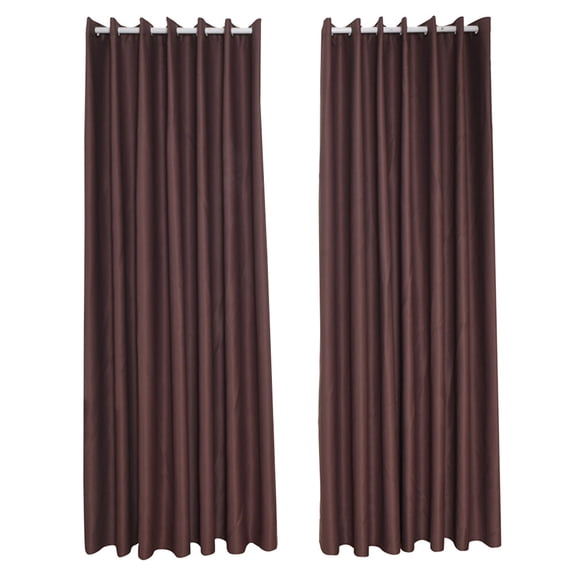 Nicehomfit 2Pcs Window Curtain Brown for Living Room with Sunlight Diffusing Material