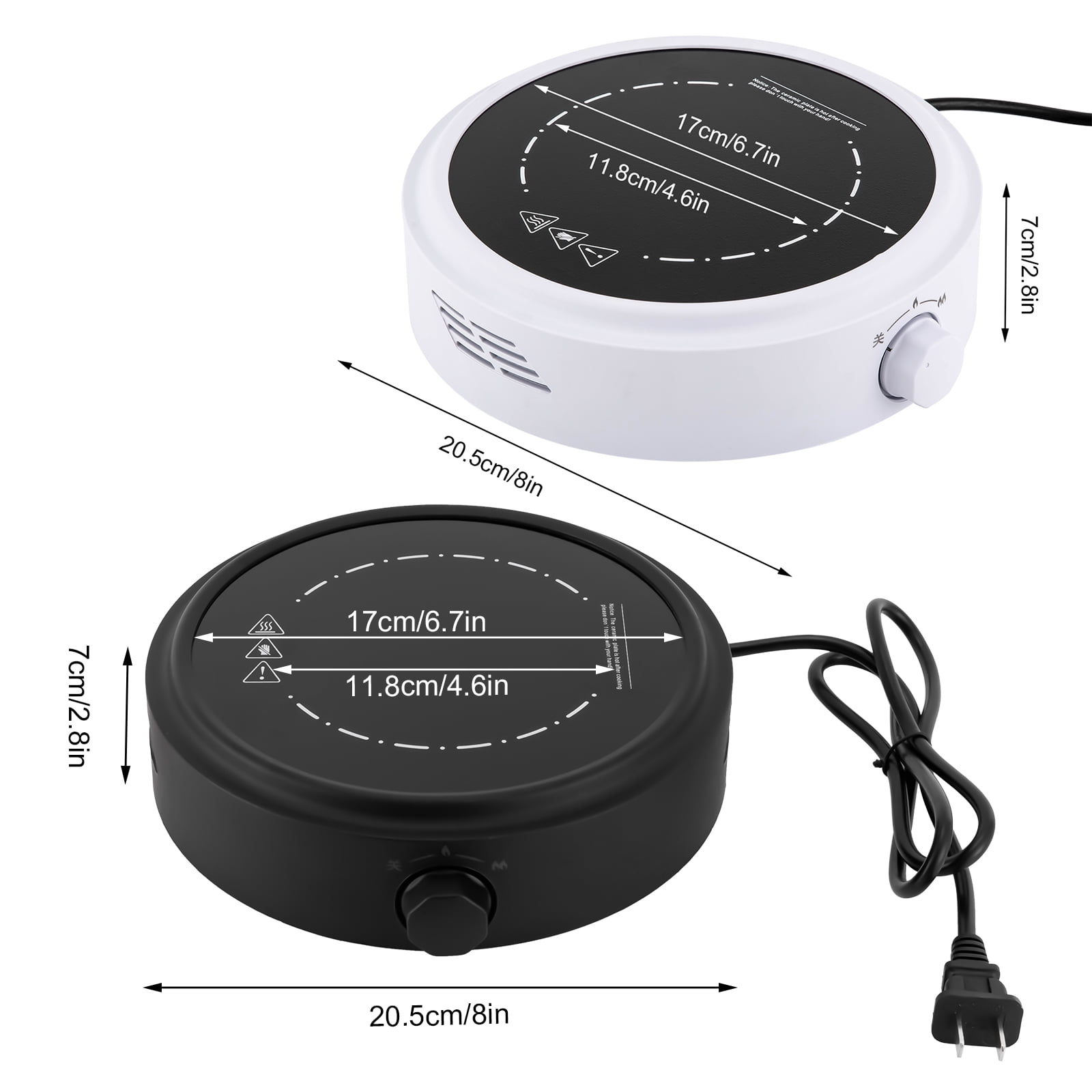 Wildnix Electric Mini Stove with 700W Power, Compact and Modern Design, Two Heat Settings, Ideal for Quick Coffee and Tea Preparation
