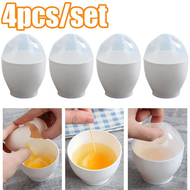 Vnanda 4Packs Egg Cooker, Hard Boiled Egg Maker Egg Poachers, Boiled Egg Cooker without Shell