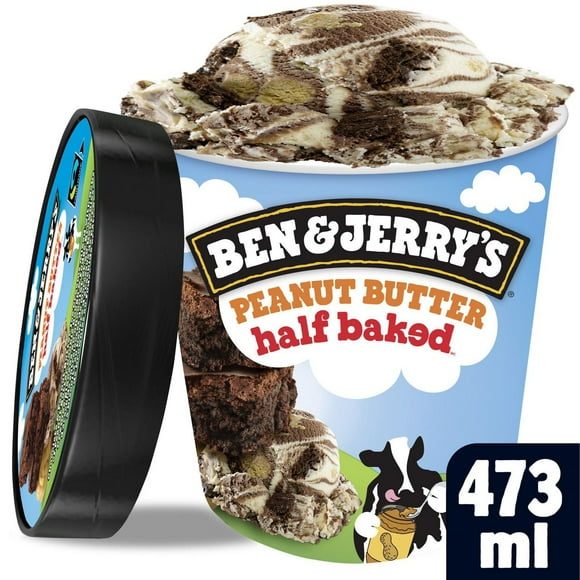 Ben & Jerry's Peanut Butter Half Baked Ice Cream, 473ml