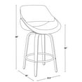 thumbnail image 3 of LumiSource Fabrico 26" Fixed-Height Counter Stool - Set of 3, 3 of 12