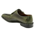 thumbnail image 4 of Belvedere Valiente Men's Double Monk-Strap Forest Genuine Ostrich Loafers (9.5), 4 of 5