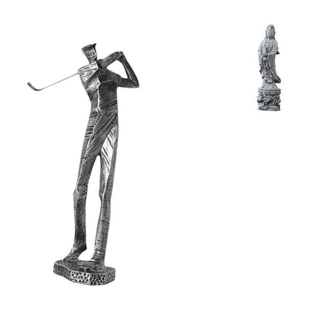 Figura De Resina De Golfista Moderna, Escultura De Golfista Para Amantes Del Golf, Estante, Club, Granja, Adorno De Piedra Guan Yin, Coleccionable, Decoración Budista De Feng Shui Chino,