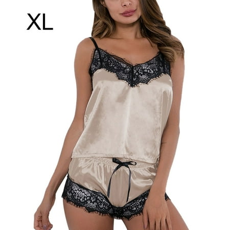 

ELENXS Pajama Set Lace Strap Sleepwear Suit Summer Nightwear Woman Shorts