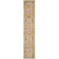 thumbnail image 1 of homeroots home decor 385560 2’ x 10’ Ivory and Yellow Center Medallion Runner Rug, 1 of 1