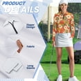 thumbnail image 6 of Yuyamidu Hippie Flowers Long Sleeve Golf Shirt for Women Size XS Floral Tennis Shirts Athletic Quarter Zip Golf Clothes Workout Outfits Size XL, 6 of 8