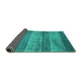 thumbnail image 2 of Ahgly Company Indoor Rectangle Abstract Turquoise Blue Contemporary Area Rugs, 4' x 6', 2 of 4