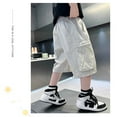 thumbnail image 5 of Boys Shorts Elastic Waist Drawstring Pull-On Shorts for Teens Boys Shorts Size 7-8 Years, 5 of 8