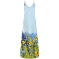 thumbnail image 3 of LSLJS Robe Longue Maxi Sans Manches à Poches Imprimée Décontractée pour Femmes Grande Taille, 3 of 4