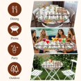 thumbnail image 7 of Fall Pumpkins Leaves Round Tablecloth, Fitted Table Cover with Elastic for 36"-44" Round Tables, Thanksgiving Wildflowers Country Fence Table Cloth Outdoor Indoor Dinning Party Waterproof Tablecloths, 7 of 7