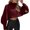 Wine, variant on Vedolay Women's 2023 Sweaters Womens 2023 Long Lantern Sleeve Halter Neck Cutout Knit Pullover Sweater, One Size