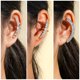 thumbnail image 2 of Pendientes de moda JeenMata 3 Pares diseños en espiral baño de oro amarillo, 2 of 5