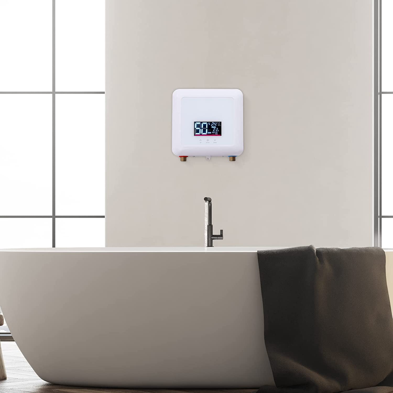 DENEST Electric Hot Water Heater Touch Instant Tankless Water Heater Rapid Heating