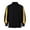 Yellow, variant on Mens T-shirts Men's Casual Loose Fit Stand Collar Shirt With Tie Detail Color Block Design For Daily Wear Comfortable Non Stretch Fabric All Season Mod Bod Tops Long Sleeve Shirt Men Yellow XL