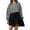 Black, variant on Fengyings Clearance Women Oversized Patchwork Mini Sweatshirt Dress Color Block Long Sleeve Crewneck Loose Pullover Pleated Dresses