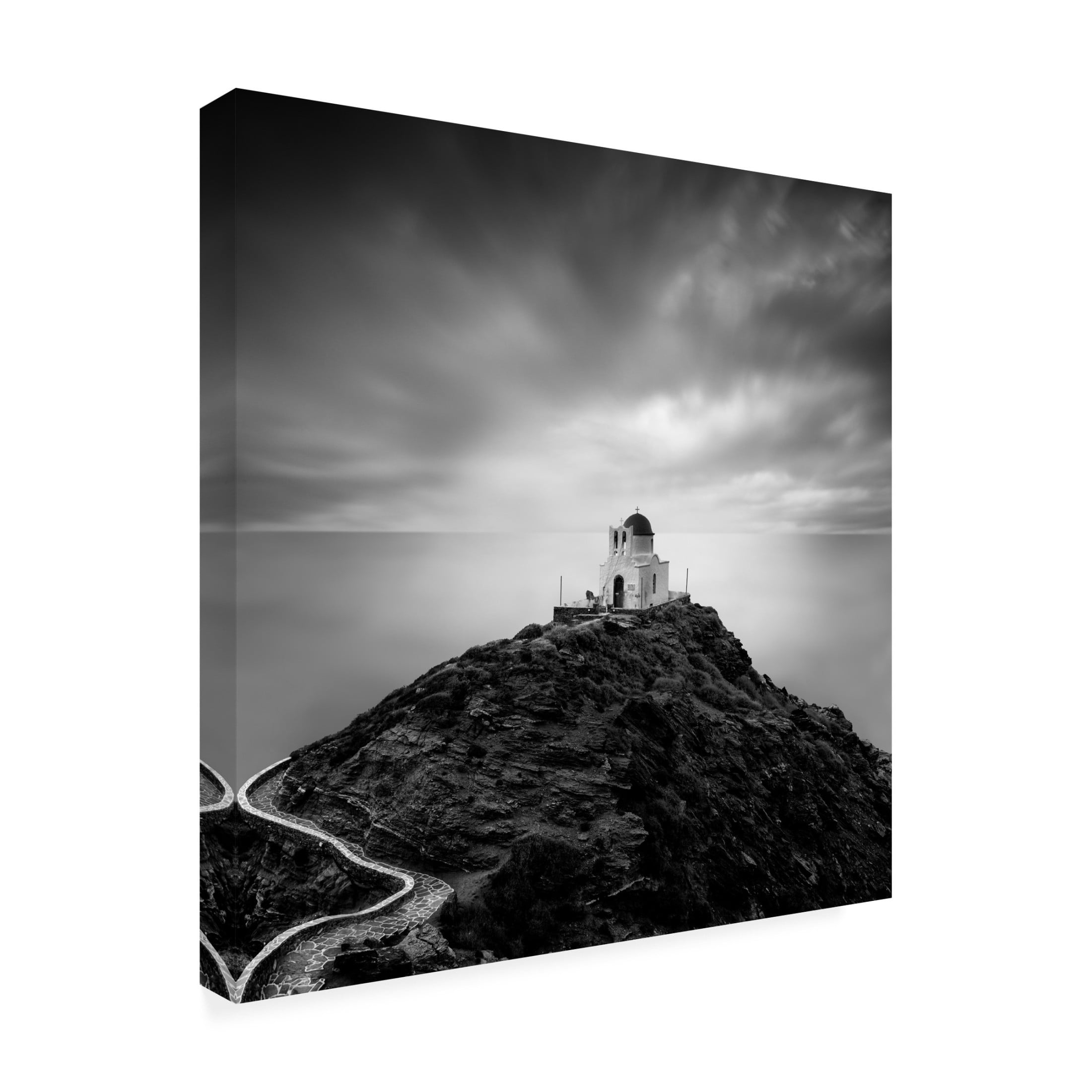 Canvas Wall Art - George Digalakis 'Church Of The Seven Martyrs Sifnos' Wall Art for Living Room, Bedroom, or Office D?cor by Trademark Fine Art - 14 x 14 Inches