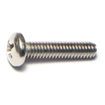 

#8-32 x 3/4 18-8 Stainless Steel Coarse Thread Phillips Pan Head Machine Screws