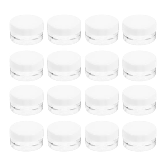 Troglfold lotion container 20 Plastic Cosmetic Jars with Lids 3g - Travel Size Lotions, Creams, Toners, Lip,1.18"X1.18"X0.59"