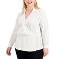 thumbnail image 2 of MSRP $80 Alfani Women Plus Size Surplice Peplum Blouse Size 3X, 2 of 2