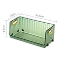 thumbnail image 3 of Cesta organizadora multiusos para almacenamiento, cesta de mesa apilable Verde transparente, 3 of 3