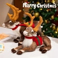 thumbnail image 2 of 1pcs Reiny Plush Reindeer Decorative Throw Pillow, 13.7 Inch Stuffed Reindeer Plush Toy,Christmas Standing Posture, 2 of 4
