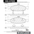 thumbnail image 2 of Fits 1999-2002 Jeep Grand Cherokee Stop Tech Power Slot Brake Pad 306.07900 Fleet Performance; FMSI Number D790; Para-Aramid Composite; Set Of 4, 2 of 4