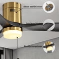thumbnail image 6 of 52-Inch Solid Wood Ceiling Fan with 3-Color LED Light & Remote Control, Ultra-Quiet DC Motor for Living Room, Bedroom, Office - Gold Finish, 6 of 8