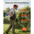 thumbnail image 3 of KFFKFF Gas Hedge Trimmer, 2 Cycle Gas Power Handheld Hedge Trimmer, 5-in-1 63cc Cordless Weed Eater with Protective Gear Set, Includes Hedge and String Trimmer, Brush Cutter, 3 of 9