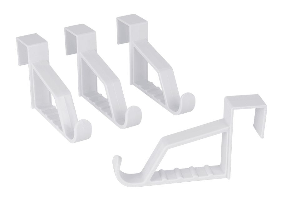 Mainstays Over the Door Valet Plastic Hanging Organizer Hooks Set of 4