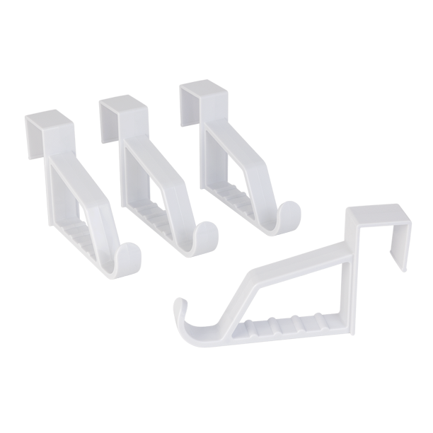 Mainstays Over the Door Valet Plastic Hanging Organizer Hooks Set of 4