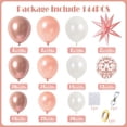 thumbnail image 2 of Juego de Globos para Decoraciones de Fiesta, 144 Pcs Vintage Pink Rose Gold Globo Guirnalda Arco Kit para Propuesta, Boda, Cumpleaños, Aniversario, 2 of 4