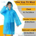 thumbnail image 2 of PinesC Lot de 2 Imperméables pour Enfants, Ponchos de Pluie Réutilisables avec Capuchon et Manches Imperméables pour Garçons et Filles, 2 of 5