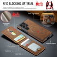 thumbnail image 6 of For Samsung Galaxy S23 Ultra Case, 2 in 1 Wallet Detachable Magnetic Back Cover with Cards Holder Bumper Compatible with Magsafe Shockproof Stand Phone Case for Samsung Galaxy S23 Ultra, Brown, 6 of 10