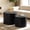 Black, variant on YWEN Nesting Round Coffee Table Set of 2, Small Circle Accent End Table for Small Spaces, Wooden Center Table, Morden Drum Side Table for Living Room, Fully Assembled