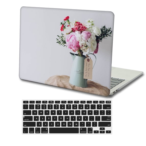 KSK KAISHEK Hard Case Compatible with MacBook Air 13 inchs( Touch ID, 2022 - 2018) + Black Keyboard Cover Model A1932/A2179/A2337 m1, USB Type-C Rose series 0156