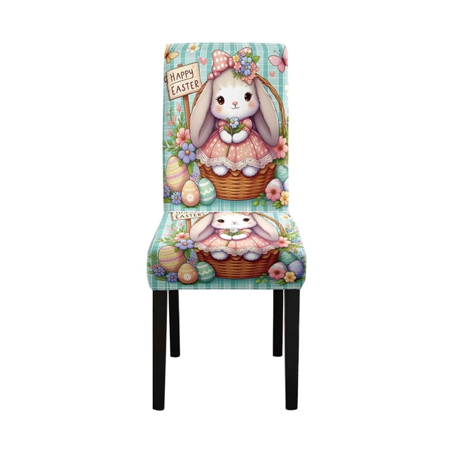 Binwennn 6 Piece Sectional Couch Covers Non Sofa Cover for Leather Couch Covers for Couch Sofa Easter Cartoon Decorative Bag Chair Cover Universal Stretch Chair Cover For Family Dining Table