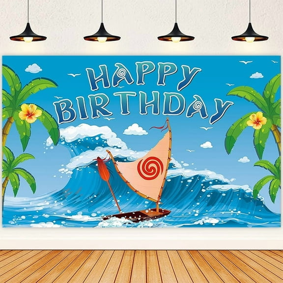 Ocean Themed Party Backdrop Cartoon Photography Background Birthday Decorations Photo Backdrop Cartoon Theme Banner for Birthday Baby Shower