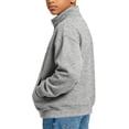 thumbnail image 4 of Cethrio Boys Full Zip Sweatshirts Size 14-16, Fleece-lined Stand Collar Casual Long Sleeve Fall Jackets with Pockets Gray, 4 of 7