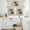 Beige, variant on Spring Blue Flowers Kitchen Curtains Sets for Windows 36 Inch Length, Retro Tea Cup Phrases Country Rod Pocket Window Treatments Tier Curtains and Valances Set for Bedroom/Bathroom