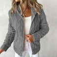 thumbnail image 3 of Chbgutlmr Fleece Jacket Women Full Zipper Long Sleeve Comfy Warm Coats Winter Hooded Casual Fuzzy Outerwear with Pockets, 3 of 8