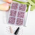thumbnail image 2 of Gemas de uñas rosas Rhinestones BEADSLAND, cristal redondo, 7200 unidades, 2 of 5