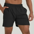 thumbnail image 5 of VgaVtl Men's Shorts Sports Plus Size Shorts Men Elastic Waist Relaxed Fit Pockets Plain Casual Shorts,Black L, 5 of 7